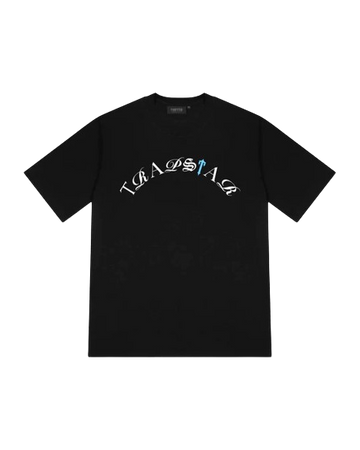 SCRIPT TEE – BLACK/TEAL