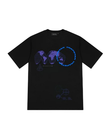 TRAPSTAR GLOBAL TAKEOVER TEE – BLACK/BLUE