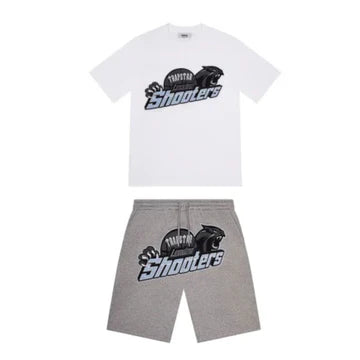 TRAPSTAR SHOOTERS SHORT SET – WHITE/BLUE