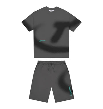 Trapstar London Hyperdrive Spray Short Set – Black